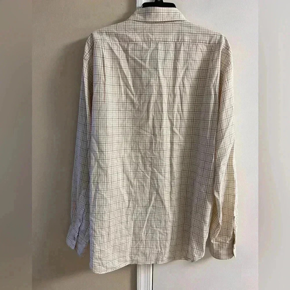 Polo Ralph Lauren button front shirt casual cream plaid cotton XL - Picture 5 of 7